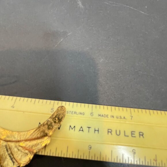 Gold Metal & Abalone Angel Ornament with Hand-Painted Holly Design by Pier 1 - Picture 9 of 11